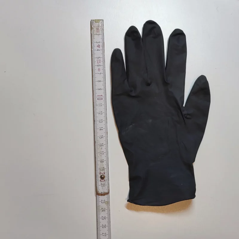 Größe Nitril-Handschuh schwarz, Vitril-Handschuh schwarz
