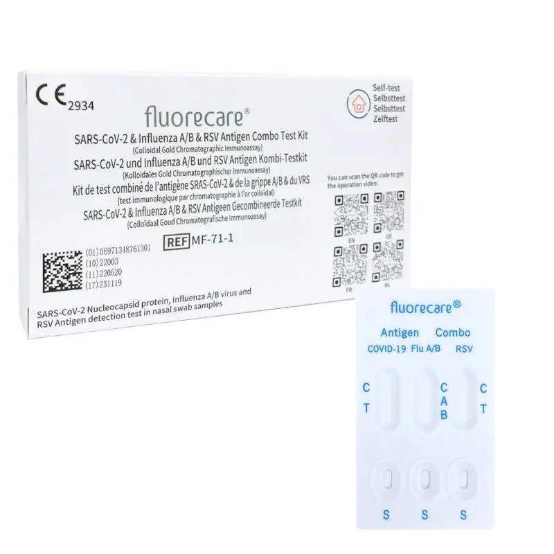 fluorecare® RSV / Influenza A+B, Covid19 Kombi-Schnelltest